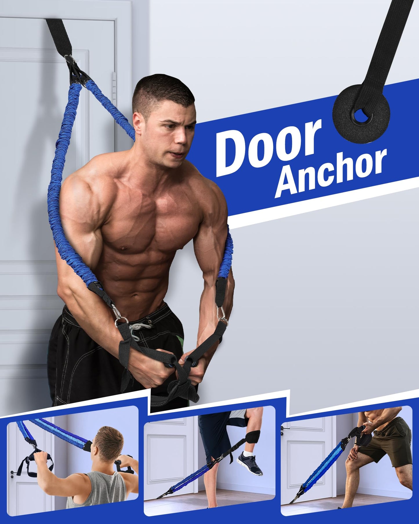 ALongSong Portable Pilates Bar Kit with Resistance Bands Natural Latex, Adjustable Exercise Equipment Multifunctional Yoga Pilates Stick for Home Gym Supports Full-Body Workouts