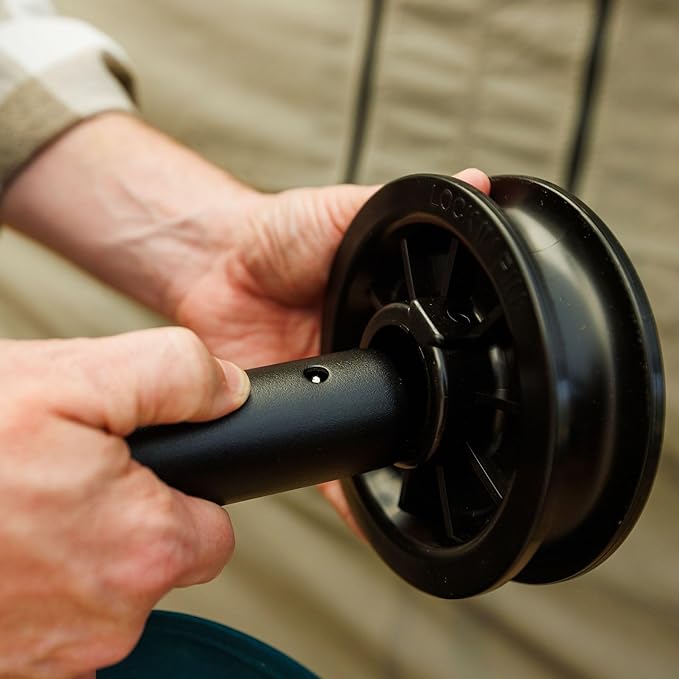 Disc-O-Bed Large Outdoor Convertible 2 Person Bench and Double Camping Cot Portable Bed Bunk System for Adults, Black