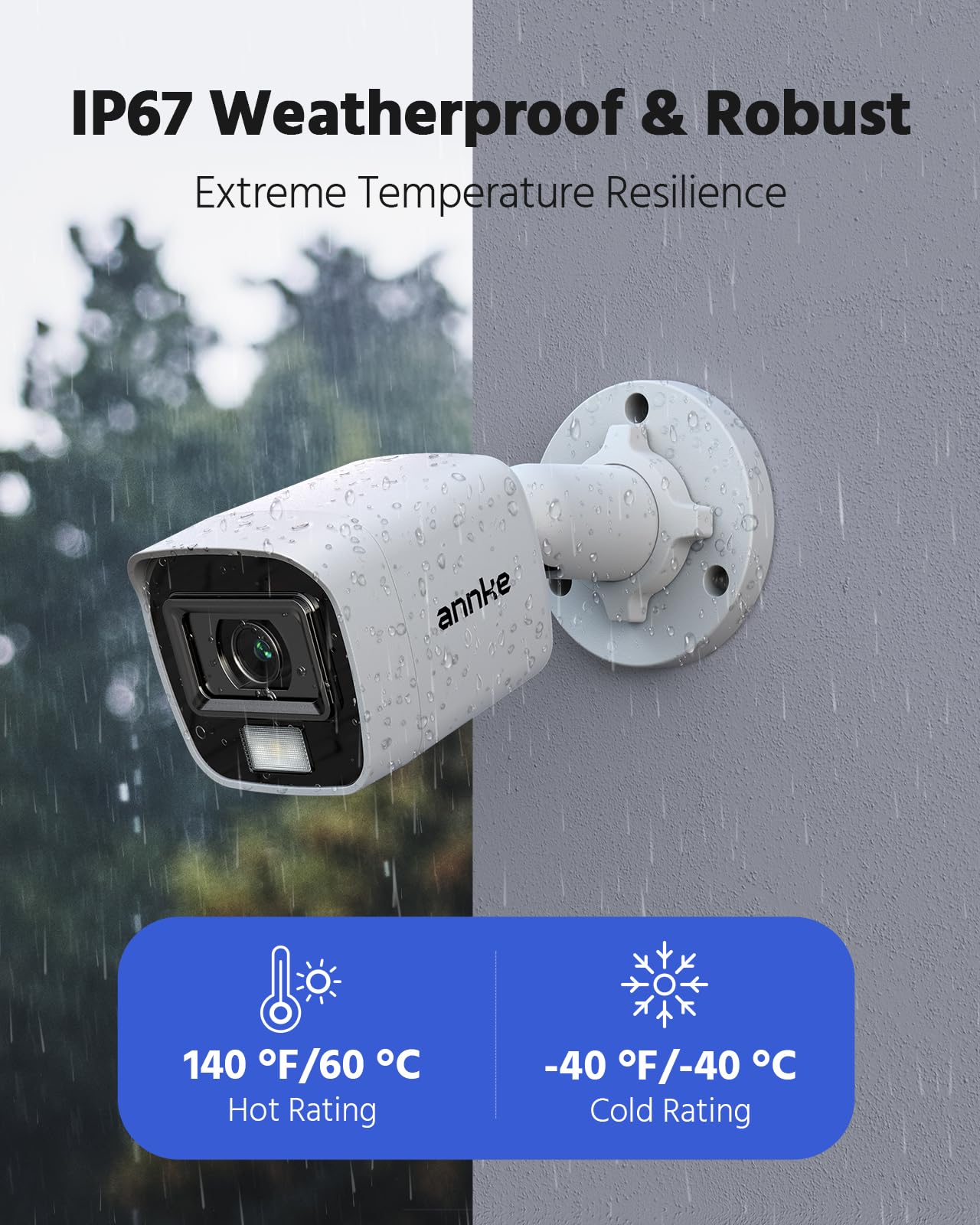 ANNKE 8CH 3K Lite Wired Security Camera System, H.265+ DVR with AI Human/Vehicle Detection, 4X 1080p CCTV Bullet Cams, Smart Color Night Vision, Easy Remote Access, IP67, No Hard Drive Disk