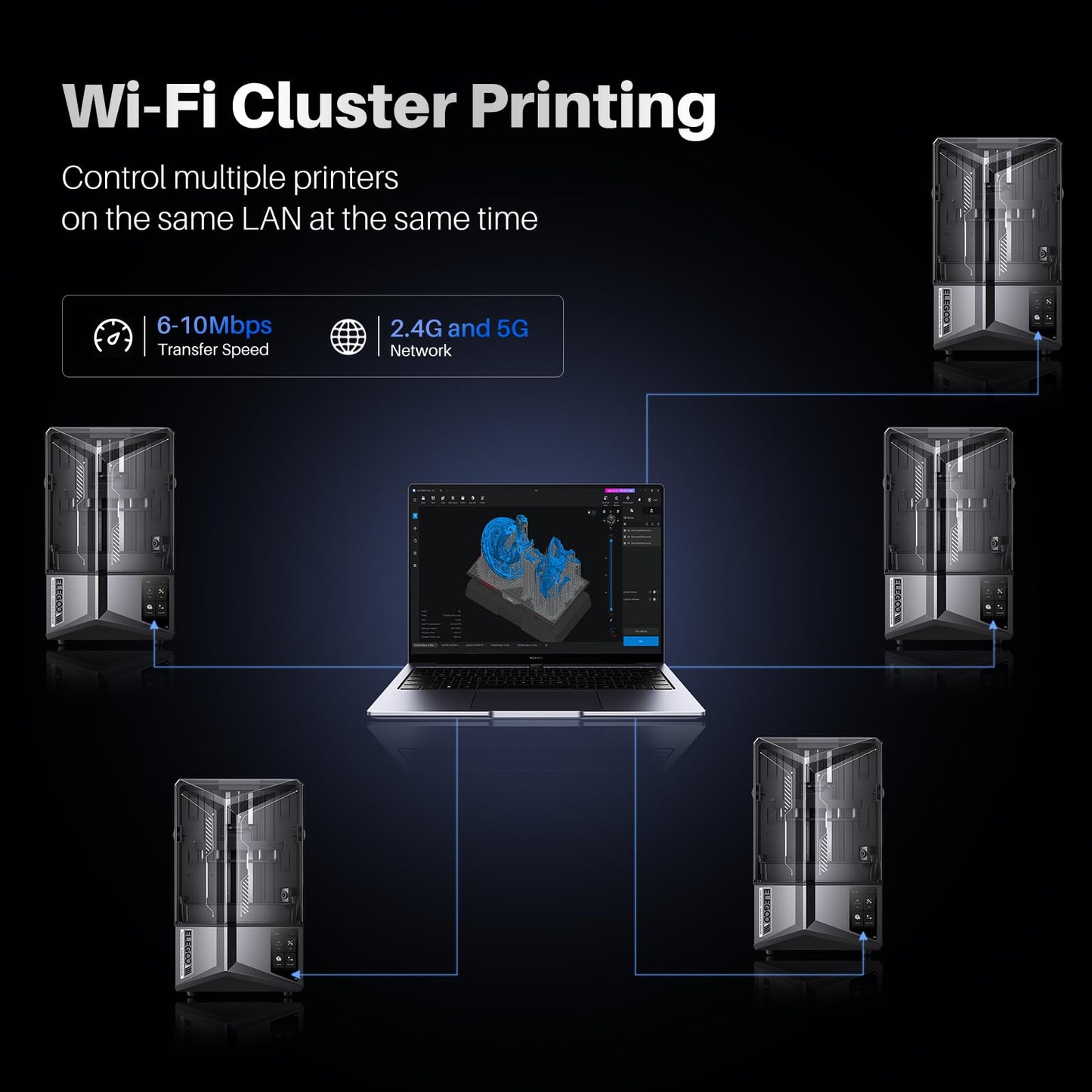 ELEGOO Saturn 4 Ultra 12K MSLA Resin 3D Printer, Smart Mechanical Sensor, Fast Printing Up to 150mm/h, AI Camera, WiFi Cluster Printing, Automatic Leveling, Large Printing Size 218.88*122.88*220mm³