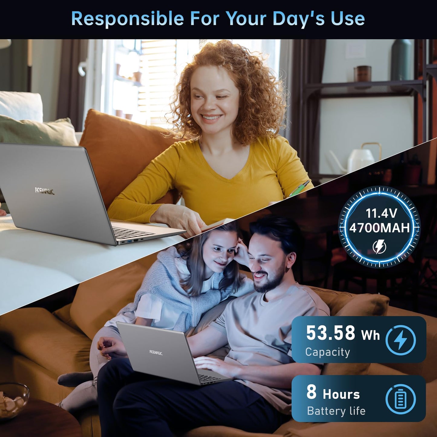 ACEMAGIC 2025 Gaming Laptop, 16.1inch Laptop Computer with AMD Ryzen 7 5700U Series(8C/16T, Up to 4.3GHz), 16GB RAM 512GB NVMe SSD Windows 11 Laptop, Radeon RX Vega 8 Graphics,WiFi 6, Backlit KB