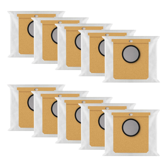 10 Pcs Dust Bag Replacement for Eufy L50, L60 Vacuum Cleaner Self-Empty Station,for Eufy L50SES/ L60 SES, Dust Bag for Conga Home 1000,8090 Ultra,9090AI, Haier H9 Plus Vacuum Cleaner