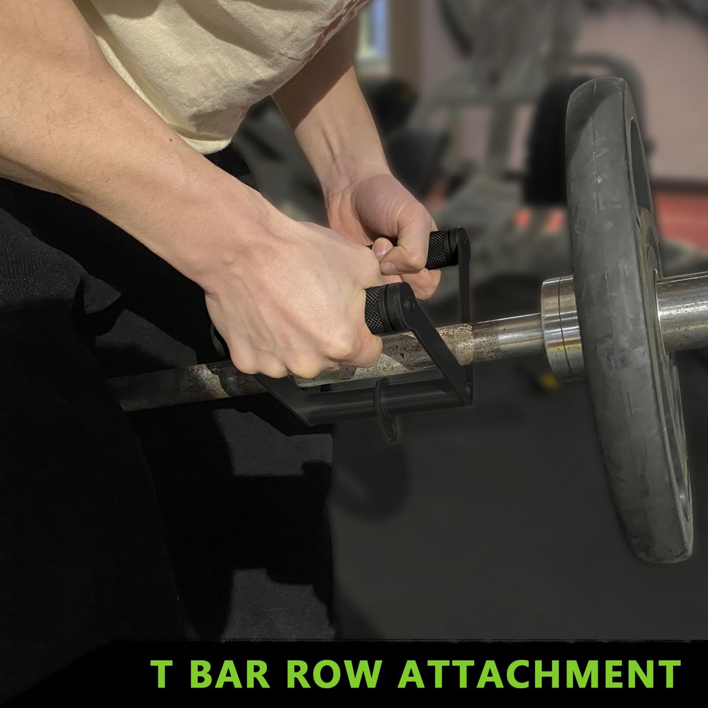 Howffite V Shaped Press Down Bar Cable Machine Attachment Double D Row Handle Landmine Attachments Biceps Triceps Back Muscle Exercise Accessories