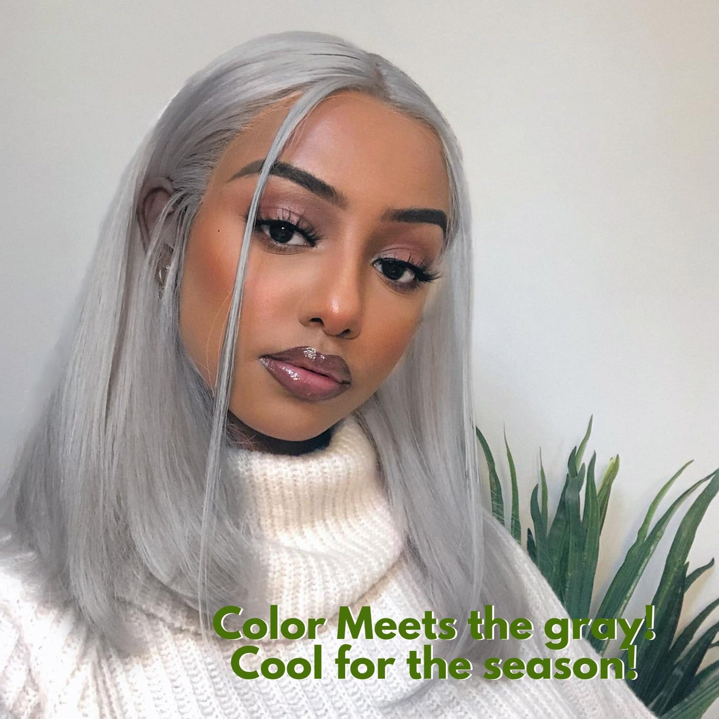 ANMETAN Grey Color Bundles Human Hair, Short Human Hair Bundles 10A 100% Unprocessed Virgin Remy Hair Lavender Colored Bundles Straight Silver Gray Human Hair Weave 3 Bundles 12 14 16 Inch for Women