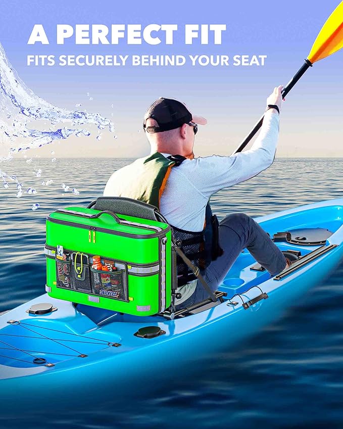 Skywin Kayak Cooler Behind Seat, Waterproof Cooler for Kayaking, Compatible with Lawn Chair Style Seats, Stores Drinks and Keeps Them Cool All Day