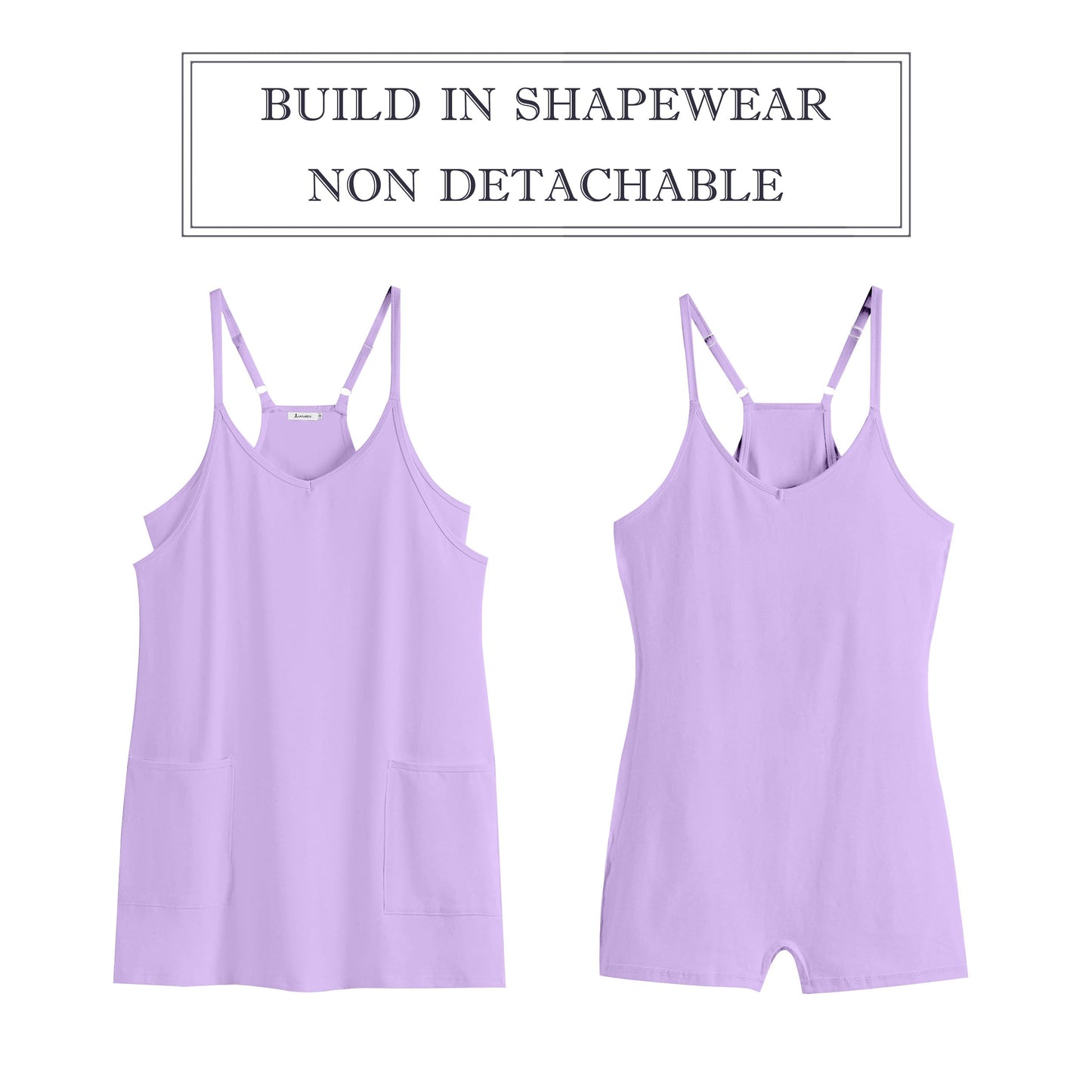 ANRABESS Women Summer Mini Romper Dress Workout Tennis Active Sports Athleisure Outfits built in Shorts Trendy Vacation Purple X-Smal