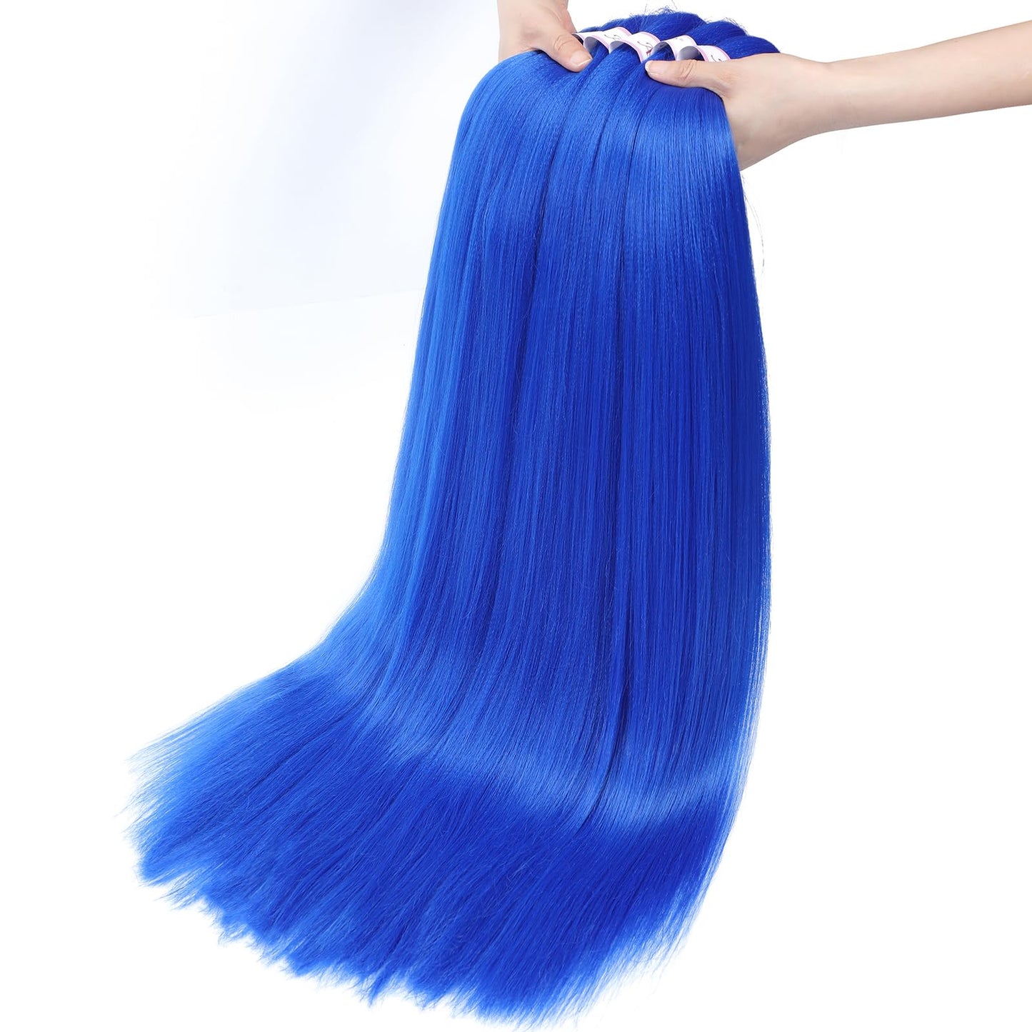 Alrence Pre Stretched Braiding Hair Long Braid 30 Inch 8 Packs Professional Braiding Hair Extensions Synthetic Crochet Twist Braids (30 Inch, Blue)