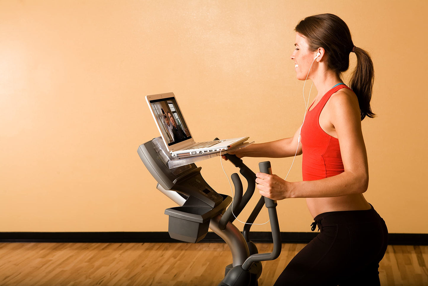 SurfShelf Treadmill Desk Attachment for Bikes and Ellipticals too, Treadmill Laptop Holder, Treadmill Desk Stand, Treadmill Table, Laptop Stand for Treadmill, Elliptical Laptop Holder, Bike Desk Table