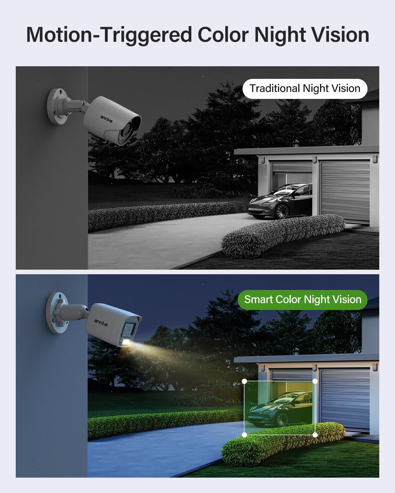 ANNKE Security Camera System, 3K Lite 5-in-1 H.265+ 8CH eDVR with 1TB eSSD and (4) 1080p (2MP) Weatherproof Surveillance Wired Cams, AI Human/Vehicle Detection, Smart Color Night Vision, Email Alert