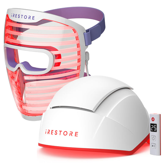iRestore Skincare & Hair Care Power Duo – LED Therapy for Radiant Skin & Laser Hair Growth System