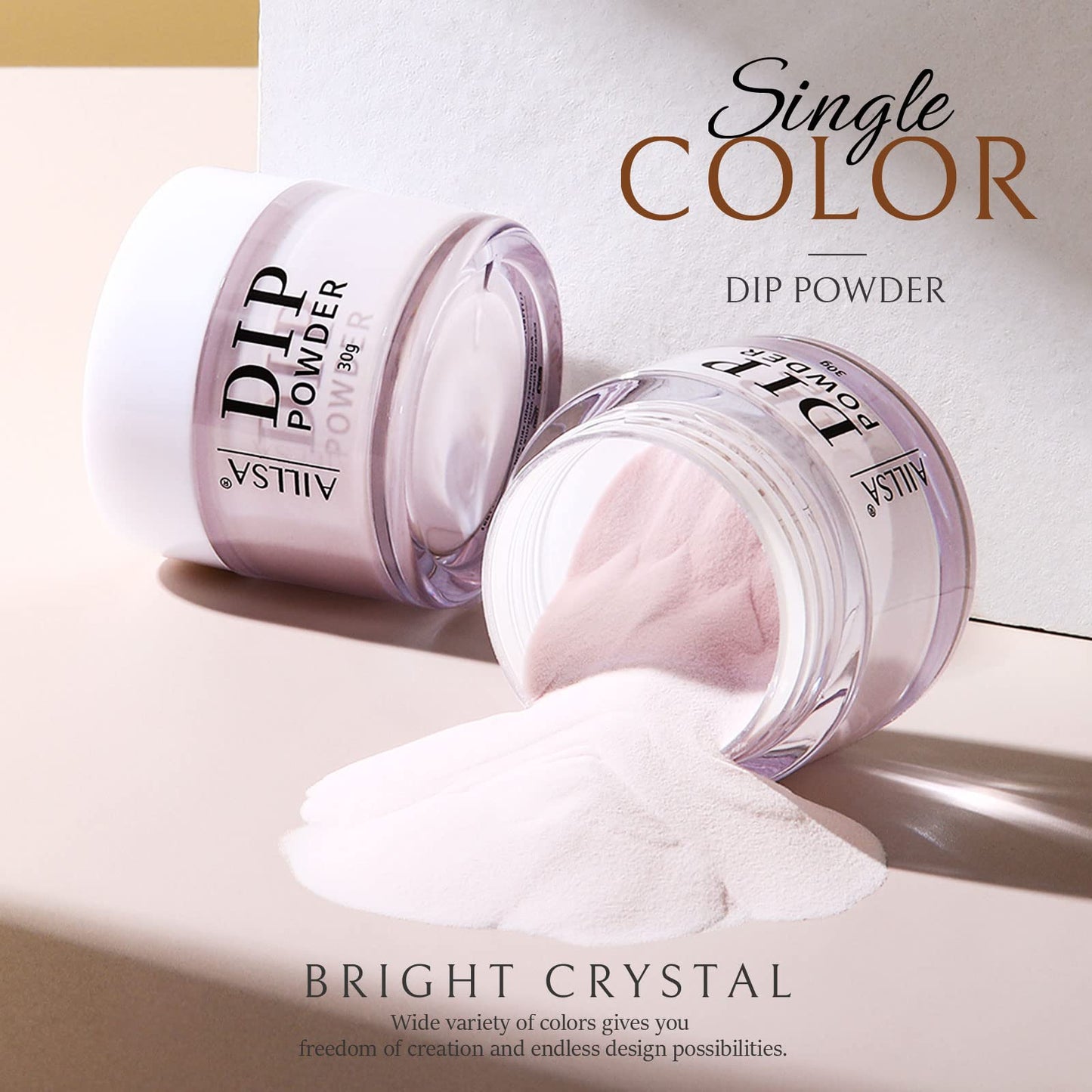 AILLSA Dip Powder Light Pink, Pink Dip Powder Nail 1 Oz, Nail Dipping Powder French Nail Art for Starter Manicure Salon DIY at Home, Dip Powder Colors Long Lasting, Odor-Free, Valentine's Day's Gift