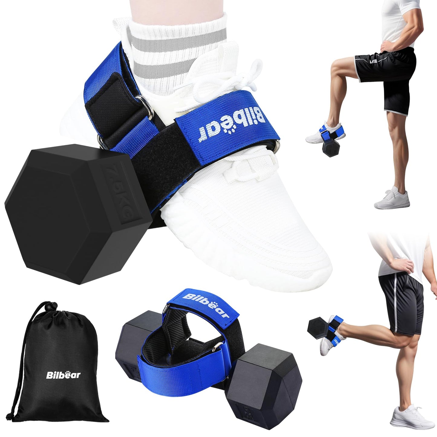 Tibialis Trainer Strap for Shin Splint Relief Exercises,Adjustable Ankle Strap Dumbbell Foot Attachment for Hip Flexor Raises,Dumbbell Attachment for Feet Relieve Leg Pain Increase Range of Motion