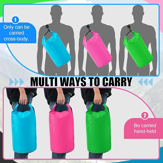 Shappy 4 Pcs Waterproof Dry Bag Floating Waterproof Dry Bag Backpack Durable Lightweight PVC Marine Dry Bags for Travel Kayaking Rafting Boating Swimming Camping Hiking Fishing(10 L)