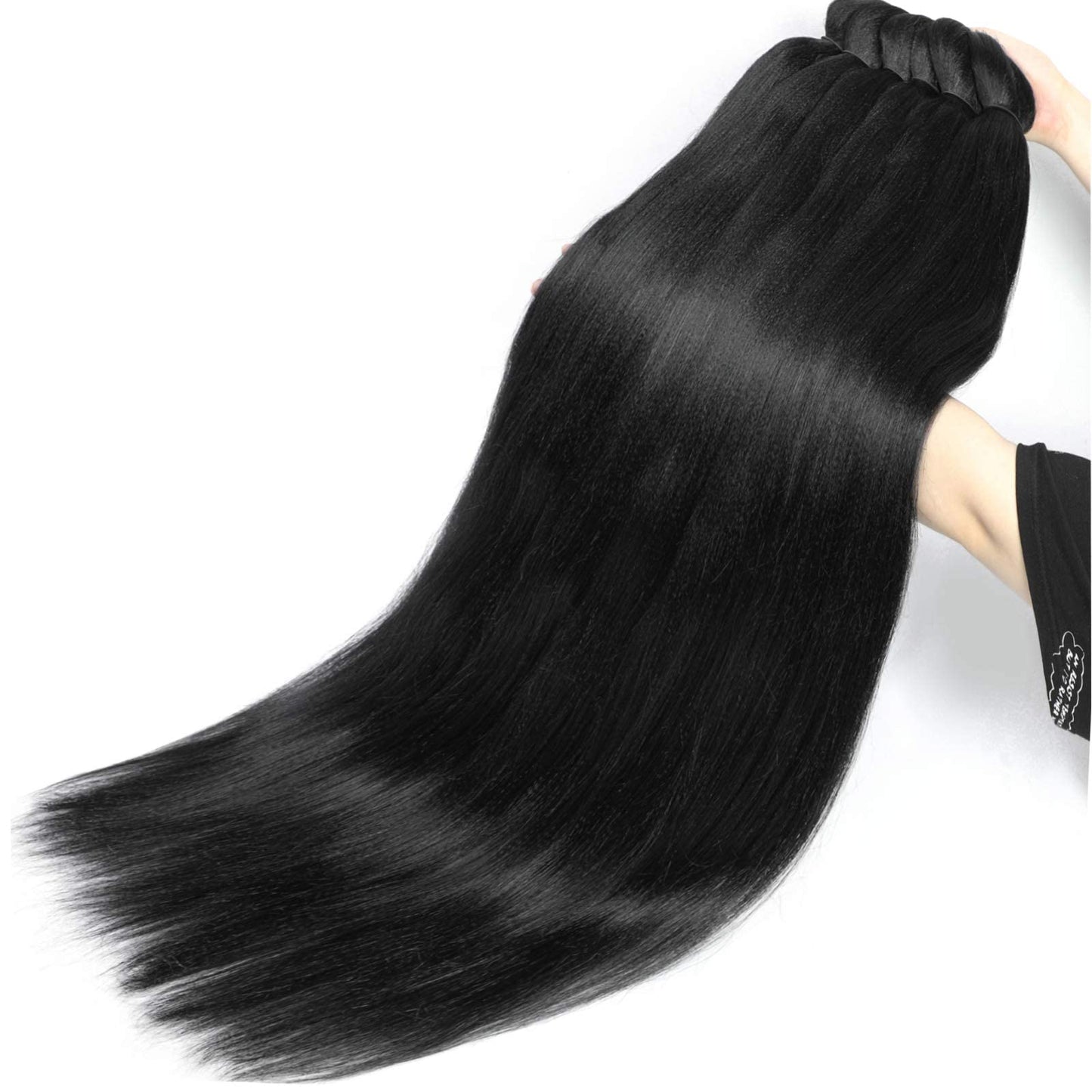 Alrence Pre Stretched Braiding Hair Long Braid 38 Inch 8 Packs Professional Braiding Hair Extensions Synthetic Crochet Twist Braids (38 Inch, 1B#)
