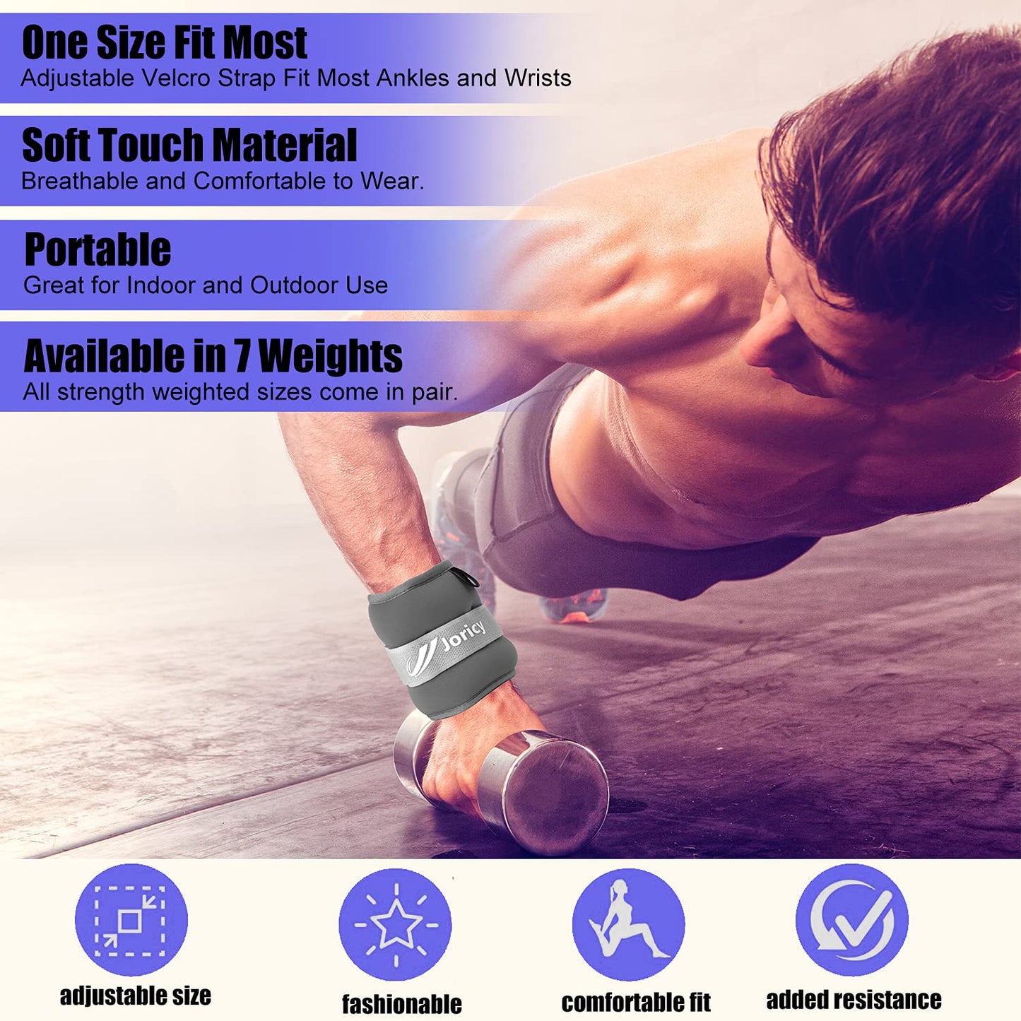 Ankle Weights, 5kg 1 Pair Wrist Leg Arm Weights for Women Men Kids Child with Adjustable Straps, Strength Weighted for Jogging, Running, Walking, Fitness, Gym Workout - Blue