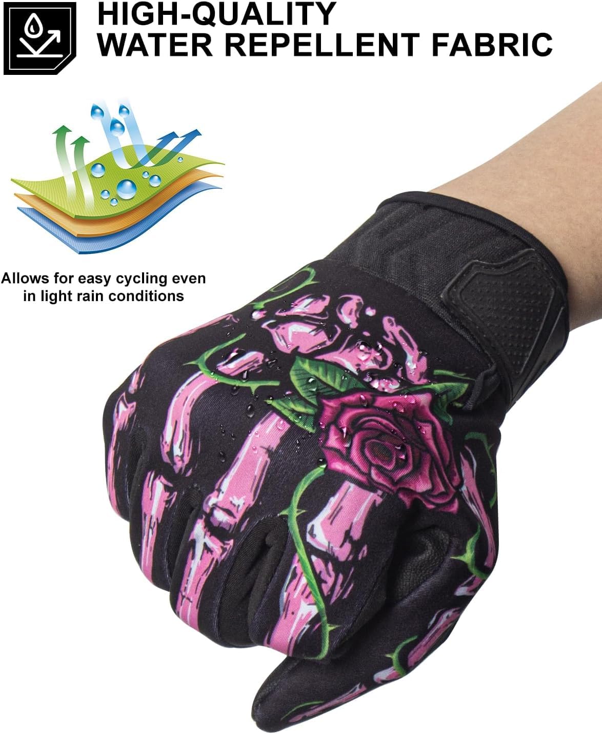 RIGWARL 10F°- 50F°Upgraded Winter Gloves Warm Waterproof, Thermal Cotton Cycling Gloves for Men Women with Touch Screen, Cold Weather Drving Gloves for Runing Camping Hiking Bike Walking Skiing Snow