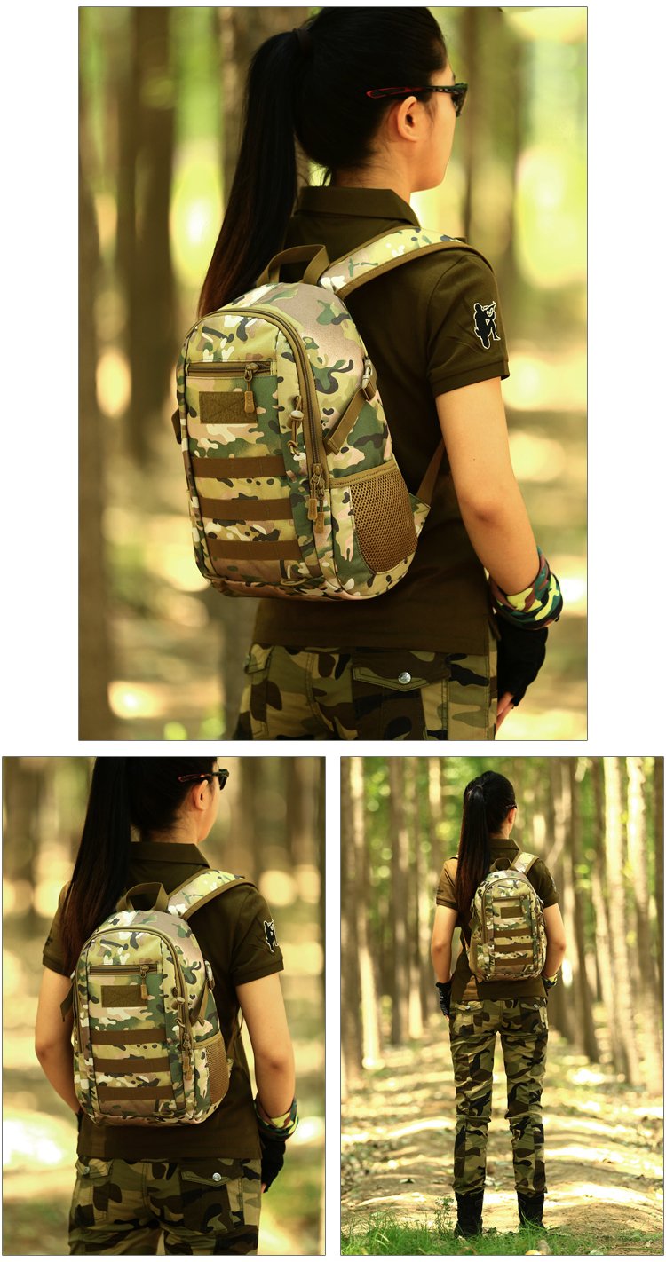 HUNTVP 10L/20L Mini Daypack Military MOLLE Backpack Rucksack Gear Tactical Assault Pack Bag for Hunting Camping Trekking