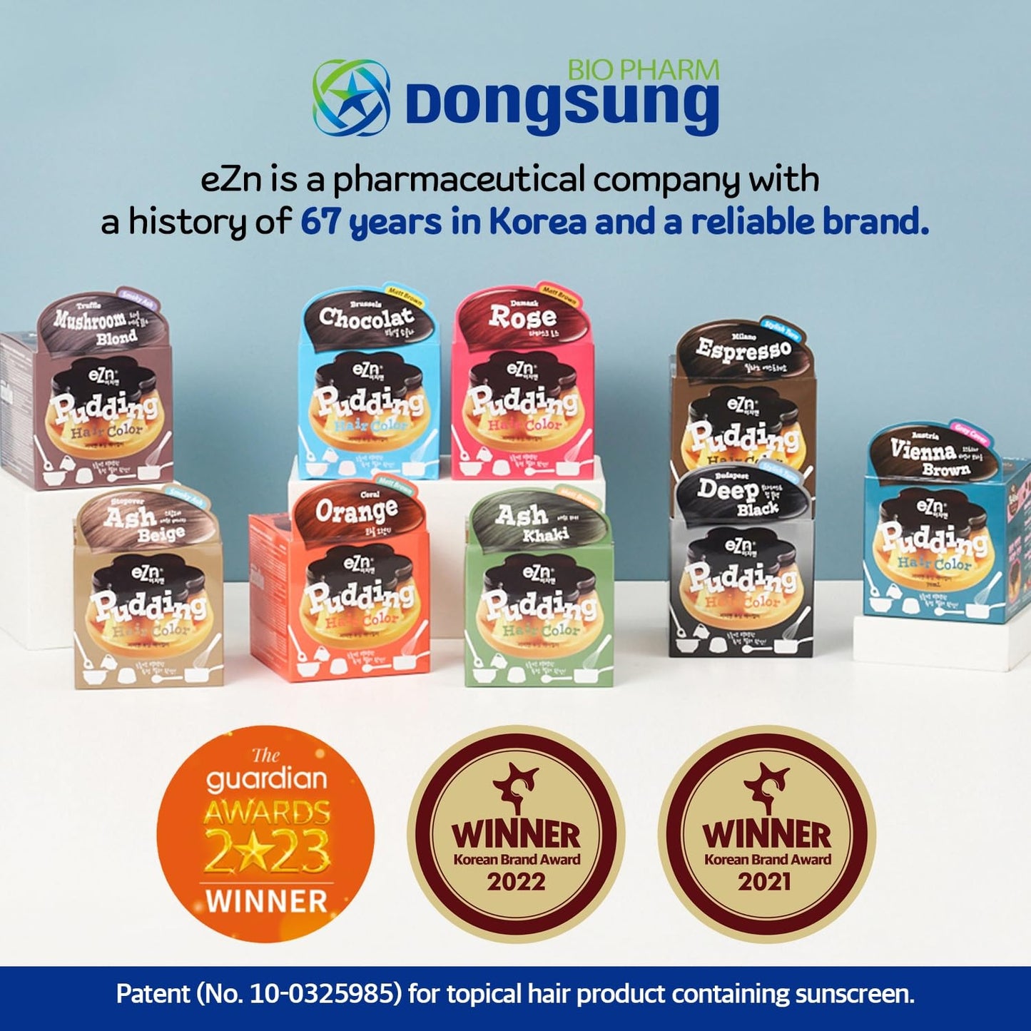 eZn Pudding Hair Dye, Ammonia-Free Semi-Permanent DIY Hair Color Kit with Keratin, Made in Korea, Odorless, Gentle for Sensitive Skin, No Skin Irritation (Warm Mocha Brown, 1 Pack)
