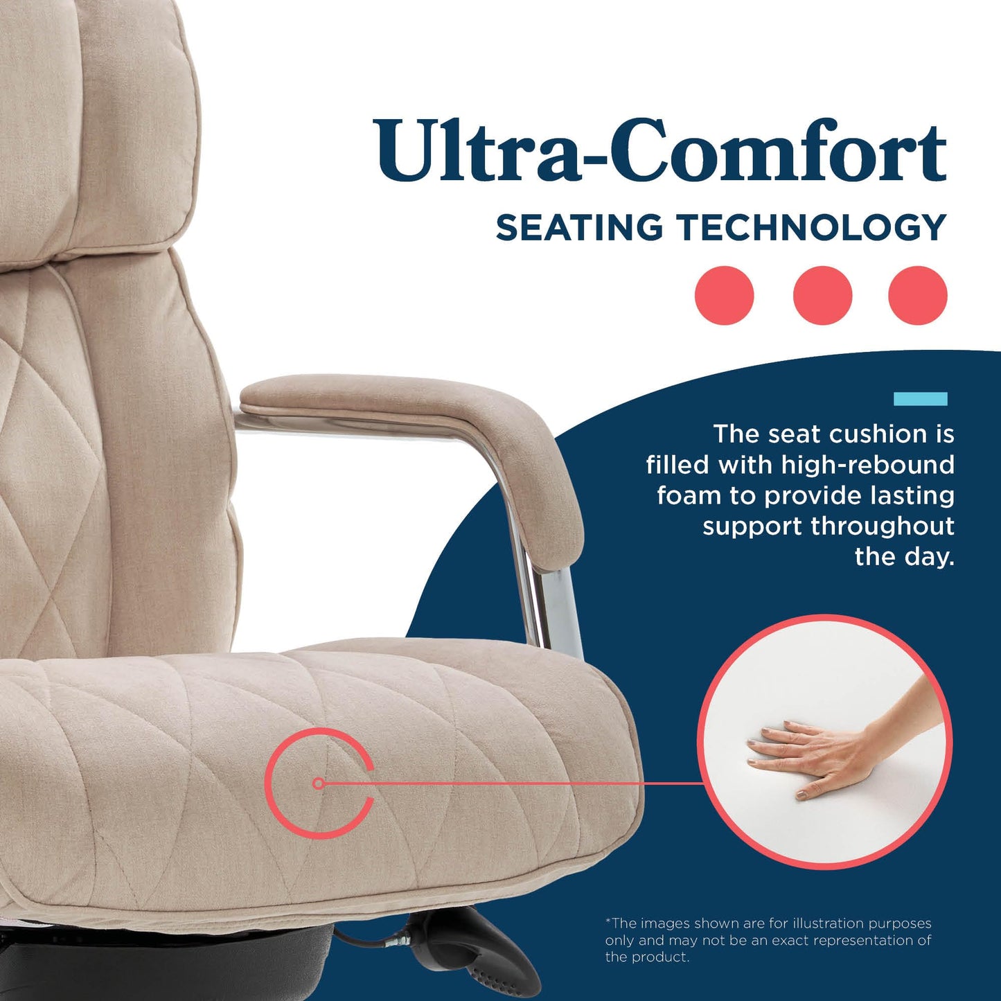 La-Z-Boy Sutherland Ergonomic Bonded Leather Swivel Computer and Desk Chair, Ivory (CHR10048C)