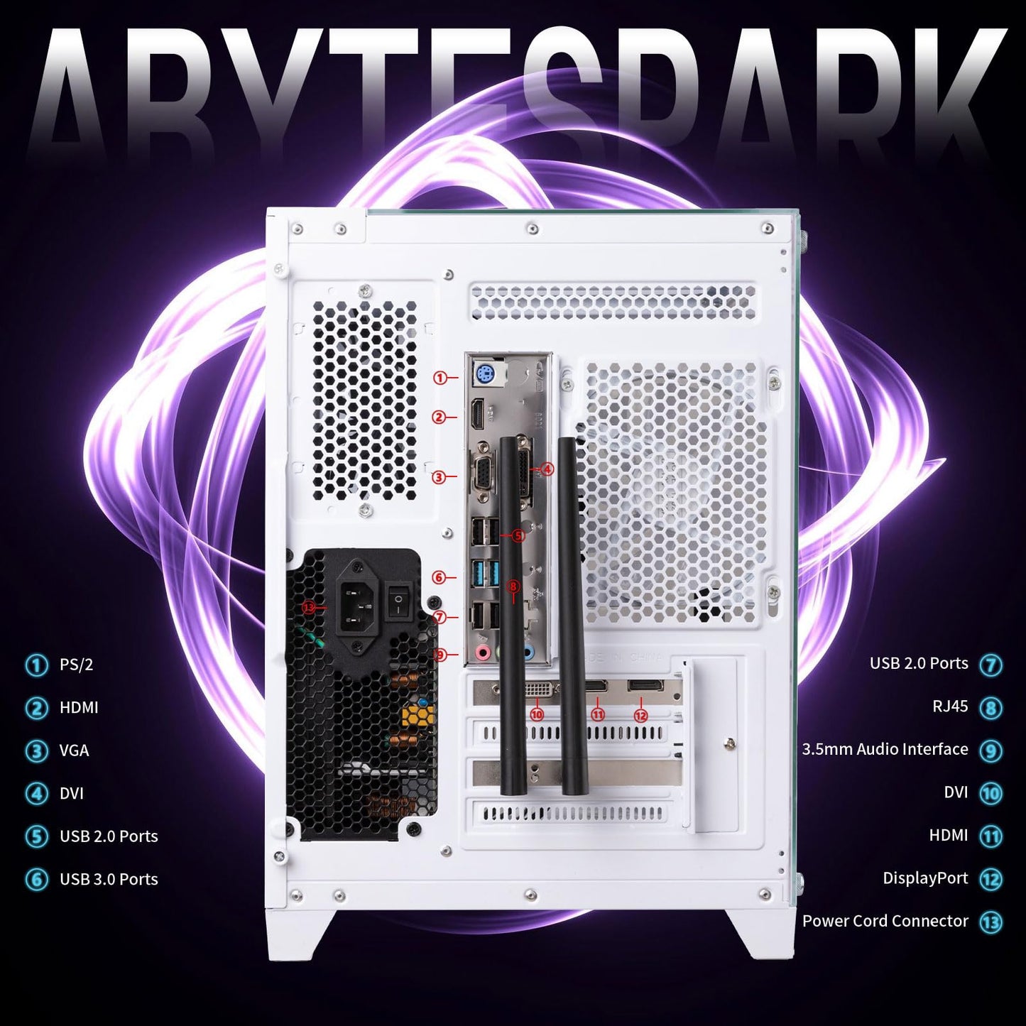 Prebuilt Gaming PC Desktop Computer,Intel Core i7 Desktop,Operating at A Frequency of 3.4-3.9 GHz,RX590 Graphics Card with 8GB GDDR5 Video Memory,16GB RAM, 1TB NVME SSD,WiFi 5.0,RGB Fan x4