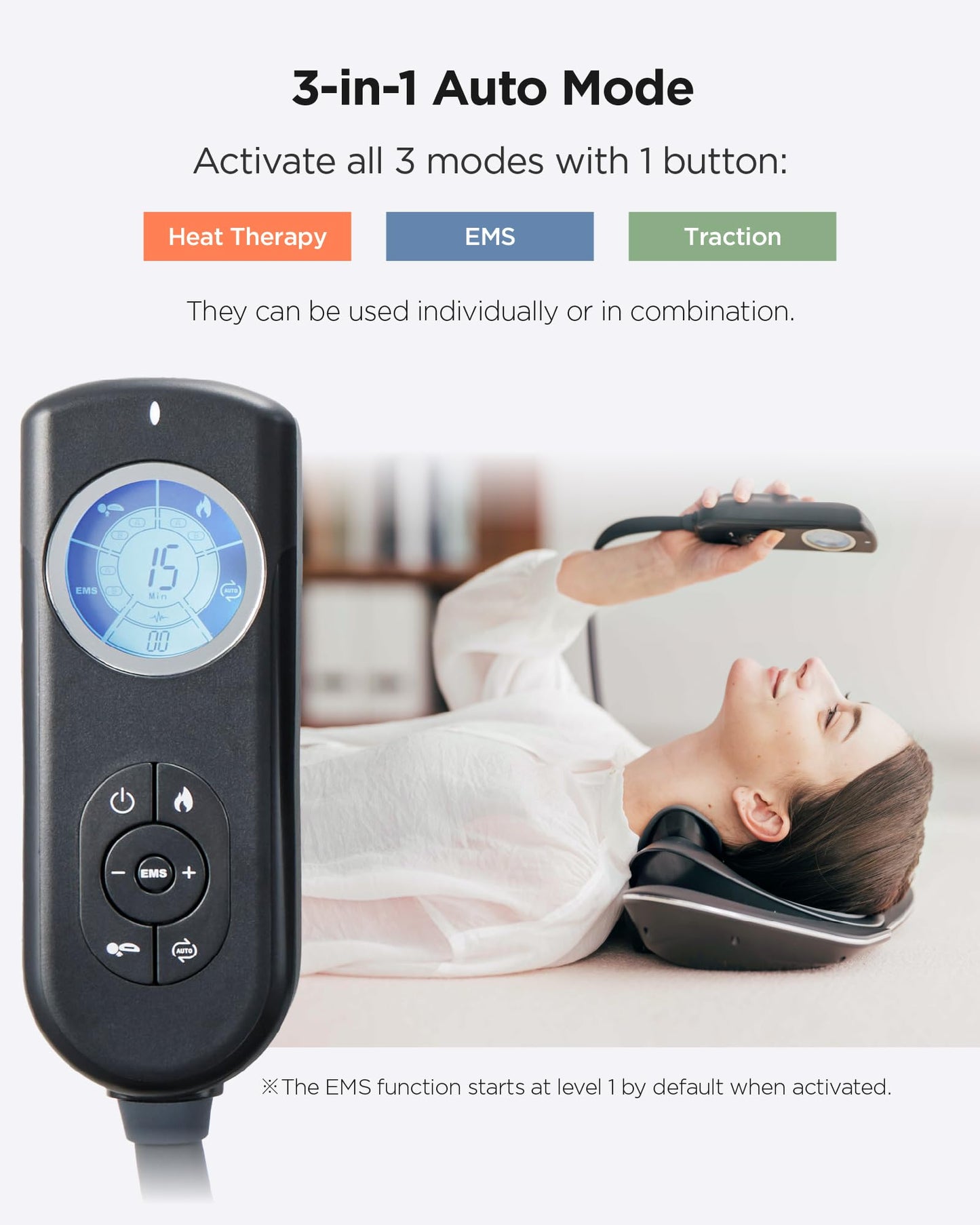 MYTREX Neck Stretcher Cervical Traction Device: Neck Massager with Heat Pillow Pain Relief Support for Home Use Pain Relaxer