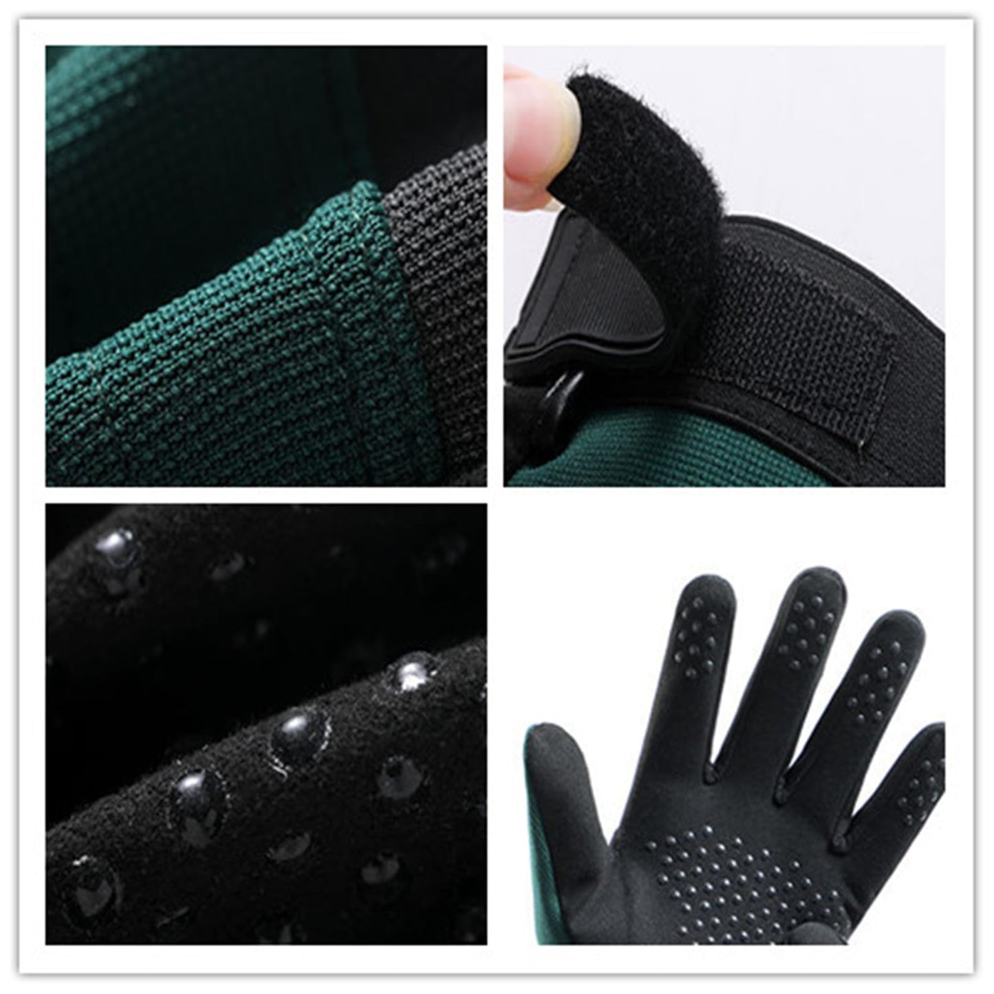 UNIQOCK Winter Cycling Gloves for Men and Women - Thermal Full Finger Bike Gloves - Touch Screen Windproof Warm Non-Slip Road Mountain Bicycle Gloves for Running,Driving,Hiking,and Skiing- Green