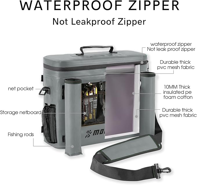 Kayak Cooler,Waterproof Kayak Seat Back Cooler for Kayaking,Kayak Accessories Cooler Bag,Protable Ice Chest,Beach Cooler,Travel Cooler for Camping or Lunch Bag