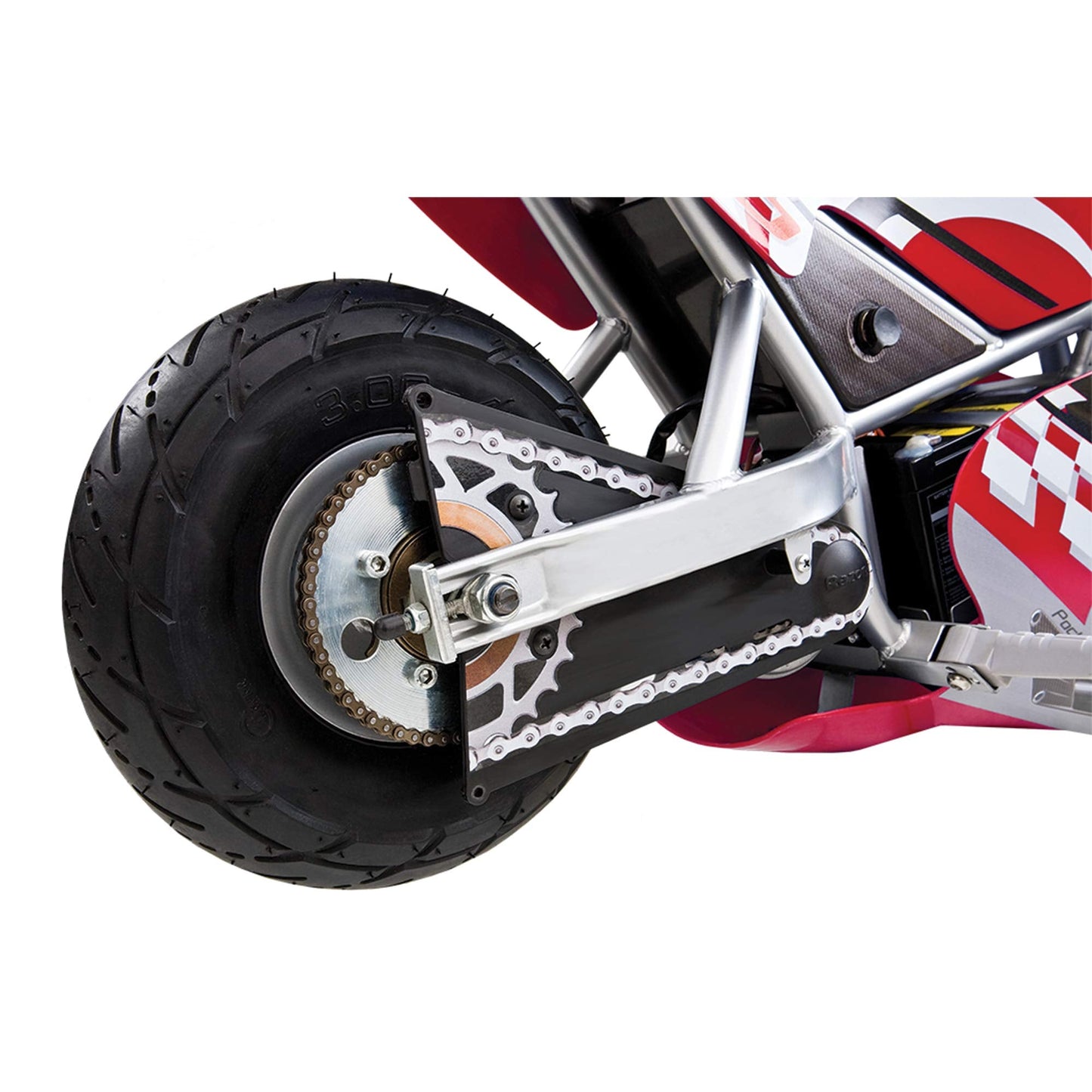 Razor 24V Mini Electric Bike, Single Speed Racing Motorcycle Pocket Rocket with 10 Inch Pneumatic Tires, Speeds up to 15 MPH, Ages 13 and Up, Red