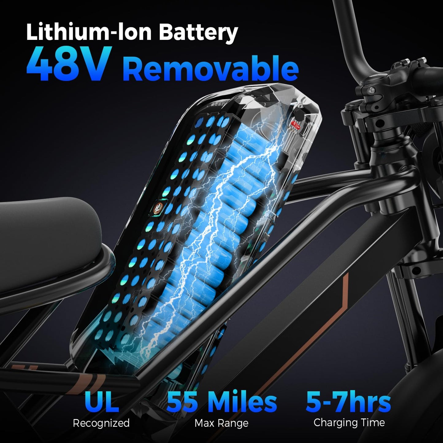 Electric Bike for Adults, 1500W/2000W Peak Motor, 28/32MPH, Max 55-80 Miles, 16"/20" Fat Tire Dirt Bike Motorcycle for Teens, 48V 20AH Battery with Hydraulic Brake & Cruise Control for All-Terrain