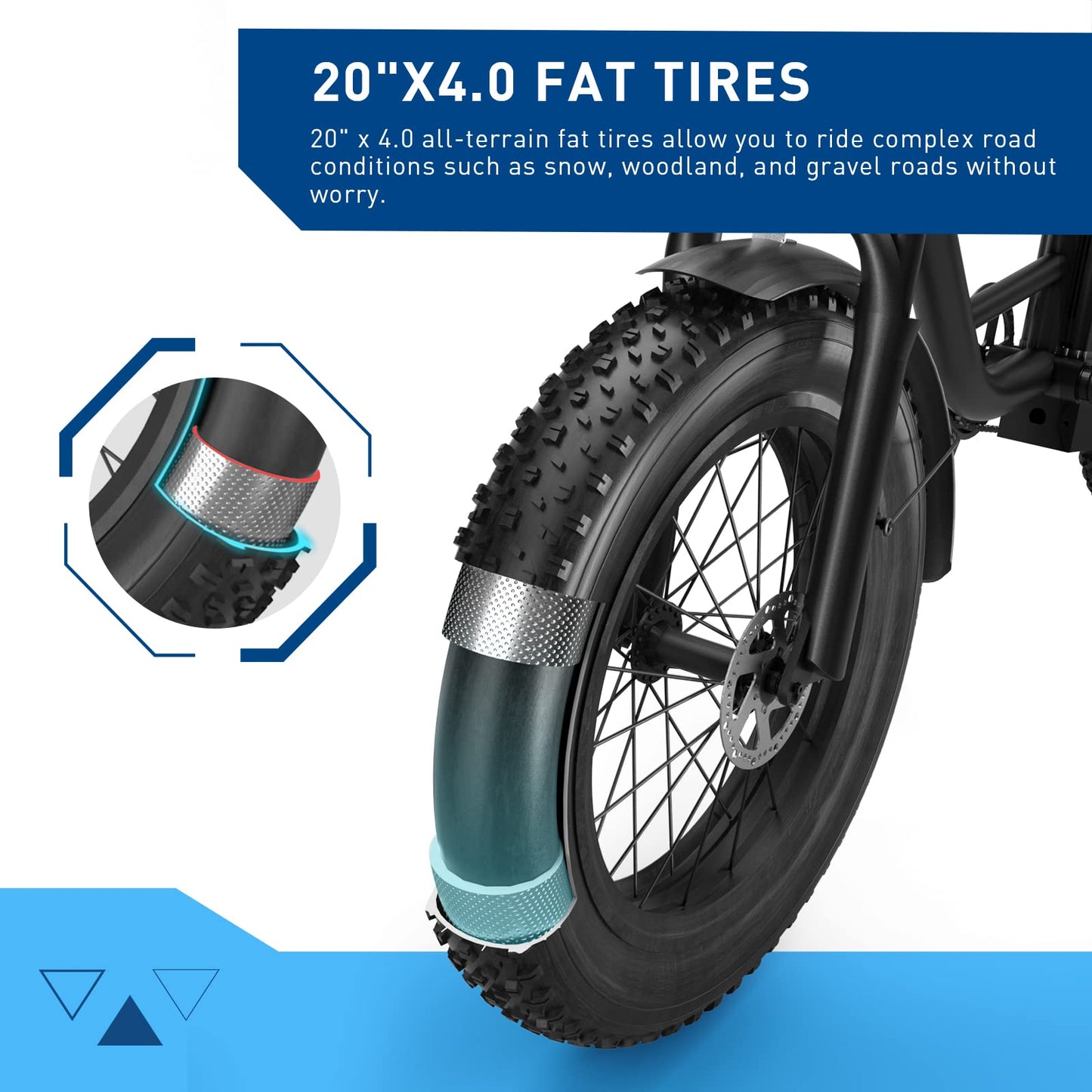 Hiboy EX6 Electric Bike for Adults with 960W Peak Motor, 25mph Max Speed, 720WH Removable Battery Ebike, 20" Electric Bicycle with Shimano 7 Speed and Front Suspension