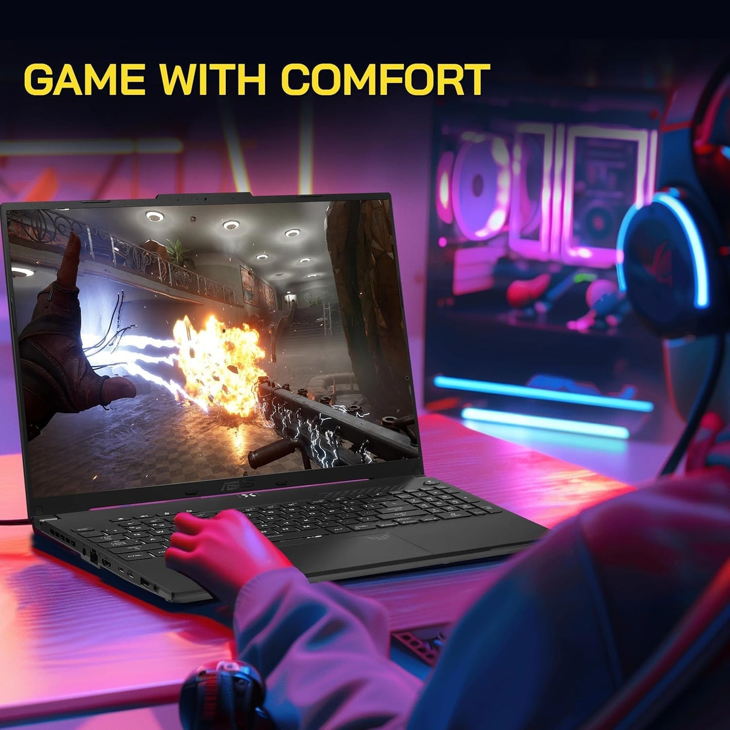 ASUS TUF A16 Gaming Laptop, 16" FHD 165 Hz 250 Nits Display, AMD Ryzen 7 7735 HS, 32 GB DDR5 RAM, 2 TB SSD, Radeon RX 7700S, Wi-Fi 6, RGB Backlit KB, 720p HD Camera, Windows 11 Pro, w/Accessories