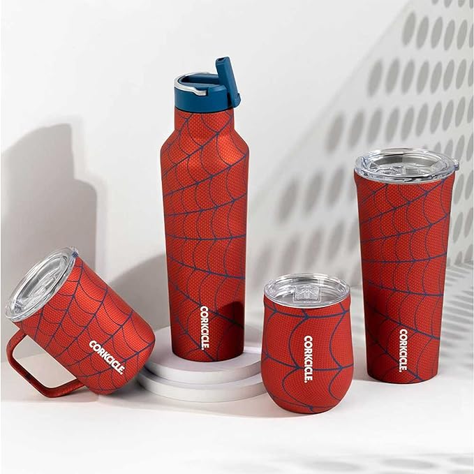 Corkcicle Spiderman Coffee Mug, Insulated Travel Coffee Cup with Lid, Stainless Steel, Spill Proof for Coffee, Tea, and Hot Cocoa, 16 oz