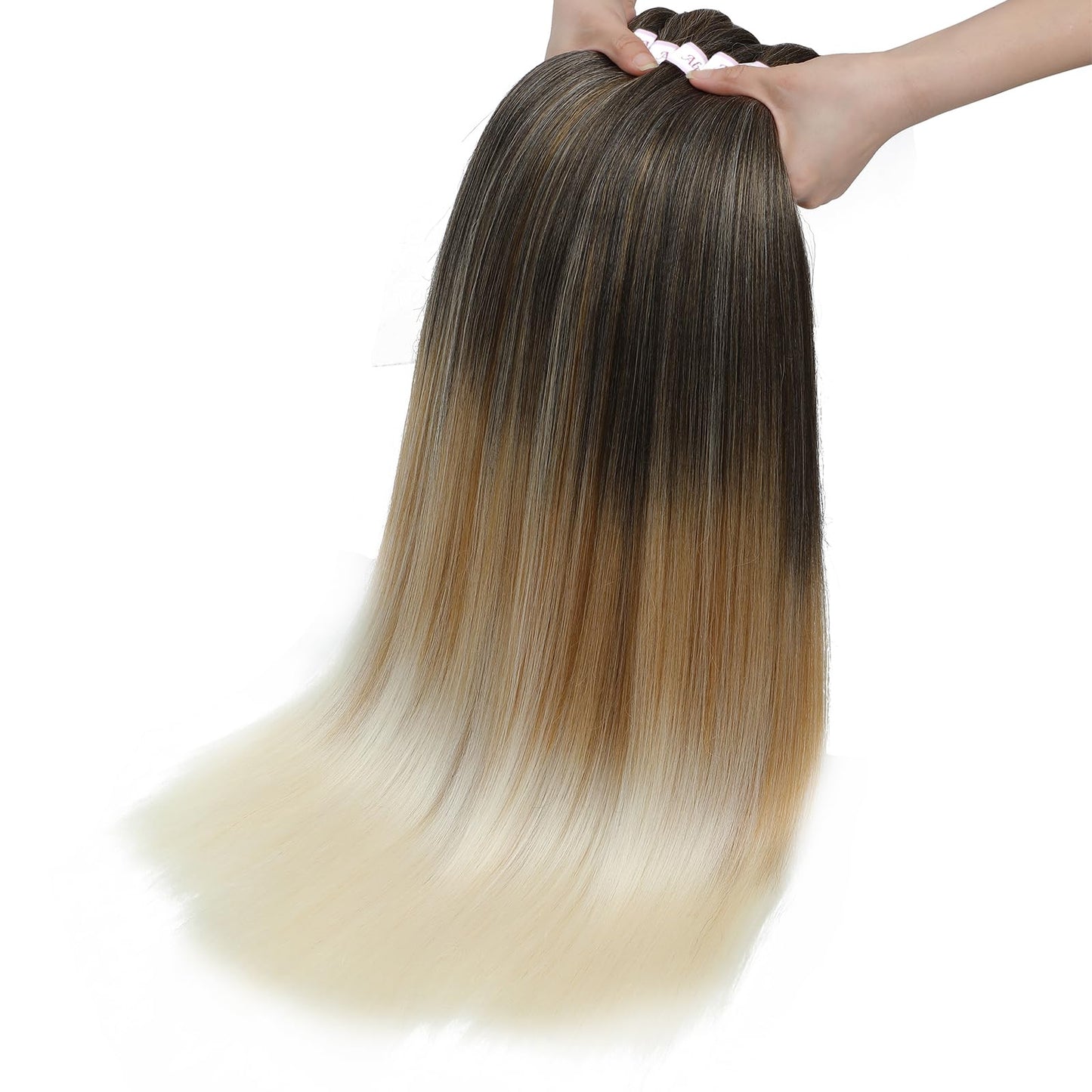 Alrence Pre Stretched Braiding Hair Long Braid 18 Inch 8 Packs Professional Braiding Hair Extensions Synthetic Crochet Twist Braids (18 Inch, 4/27/613)