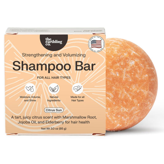 The Earthling Co. Shampoo Bar - Promote Hair Growth, Strengthen & Volumize All Hair Types - Paraben & Sulfate Free formula with Natural, Vegan Ingredients (Vanilla Coconut, 3 oz)
