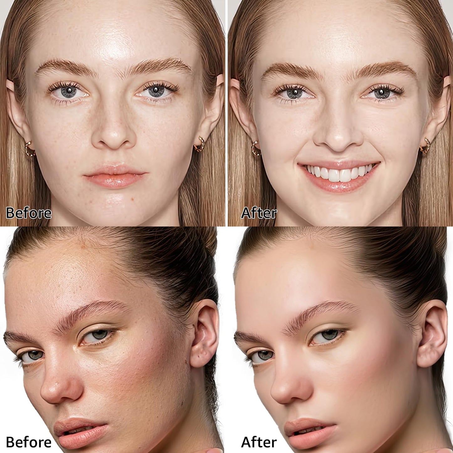 Air Cushion CC Cream Mushroom Head Foundation - Moisturizing BB Creams Foundation, Long-Lasting Waterproof New Mushroom Head Air Cushion CC Cream Concealer for Even Skin Tone (Nude, 1 PCS)