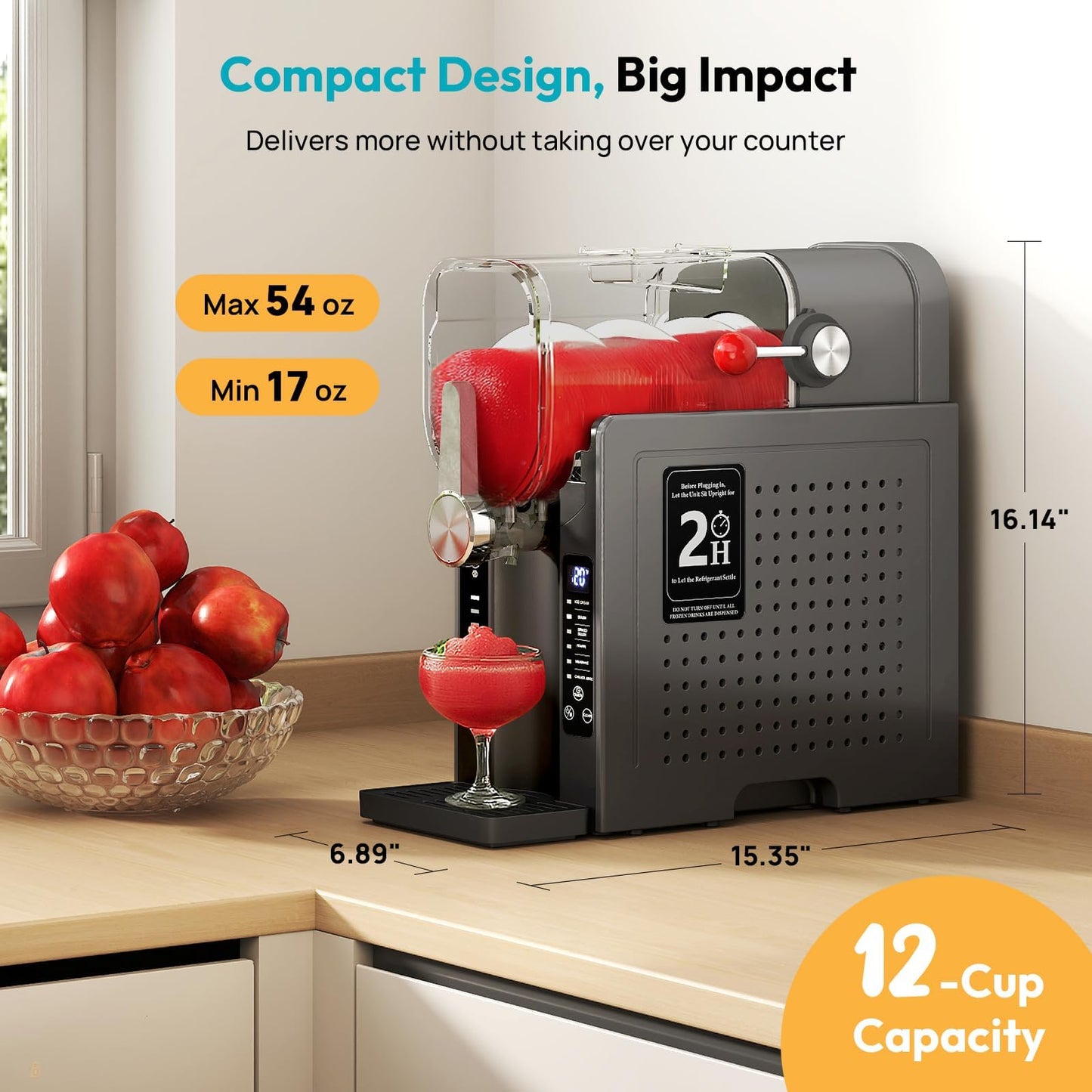 Rellytech Slushie Machine for Home – 70oz Frozen Drink Maker with 6 Presets, No Ice Needed, 360° Mixing, One-Touch Self-Cleaning, Ice Cream & Smoothie Machine for Margaritas, Frappés, Cocktails & More