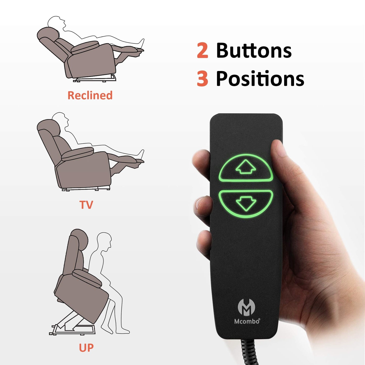 MCombo Oversized Power Lift Recliner Chair Sofa with Massage and Heat for Elderly People Petite, USB Ports, Side Pockets, Fabric R7561 (Burgundy, Small-Oversize)