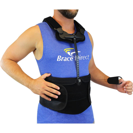 Brace Align TLSO Thoracic Full Back Brace - PDAC L0464 Pain Relief and Straightener for Fractures, Post Op, Herniated Disc, Spinal Trauma, Mild Scoliosis