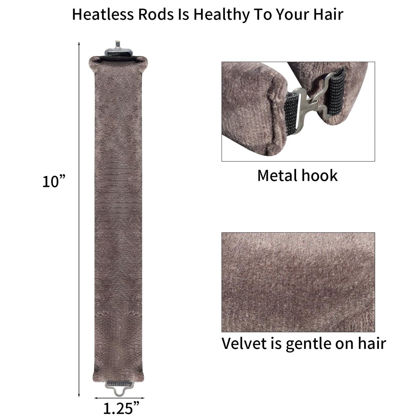 Overnight Blowout Rods,Jumbo Heatless Curling Roller for Long Hair to Sleep in,4 Pcs Soft Velvet Satin Curlers with Scarf for Volume and Blowout Look