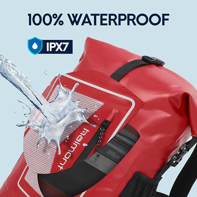 Haimont Waterproof Backpack Dry Bag Floating Roll Top Dry Sack Durable Backpack for Kayaking, Surfing, Rafting, Fishing, 30L
