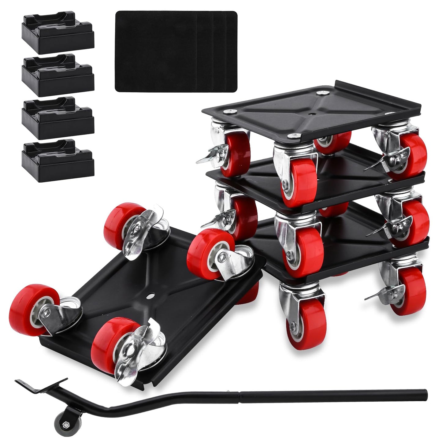 OCGIG 4 Packs Furniture Mover with Wheels, Heavy Duty Furniture Moving Dolly, Furniture Moving Sliders Lifters Tool Set for Refrigerator, Sofa, Cabinet, Maximum Load 1600LBS