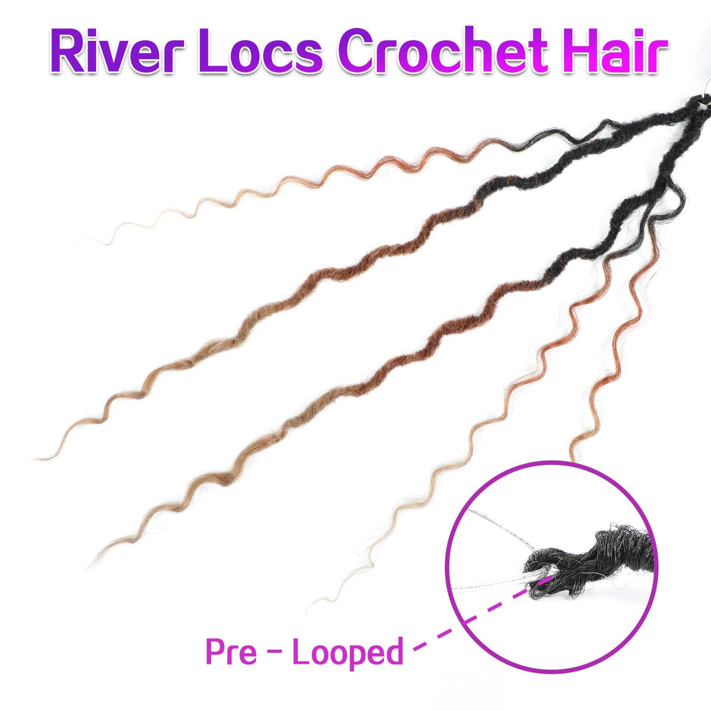 AMELI Goddess Locs Crochet Hair 14Inch Pre Looped Faux Locs Crochet Hair with Curly Ends 8Packs Bohemian Crochet Braids Hair for Black Women1B/30/27