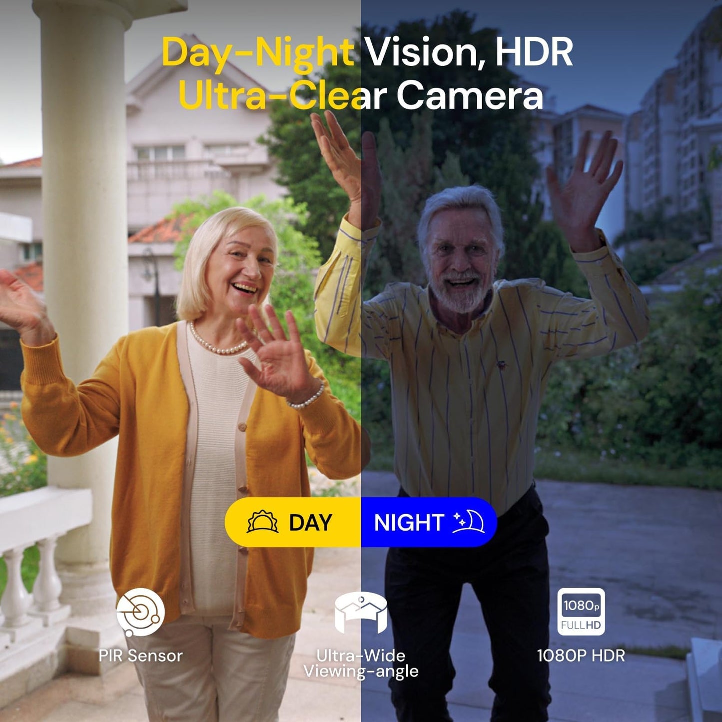 anyfree Hello Doorbell Camera Wireless with Solar Powered Battery, Video Doorbell with Chime, AI Motion Detection&Alert, 2.4&5G WIFI, HDR Ultra-Clear, 3280ft 2-Way Talk, Cloud Storage,Custom Ringtones