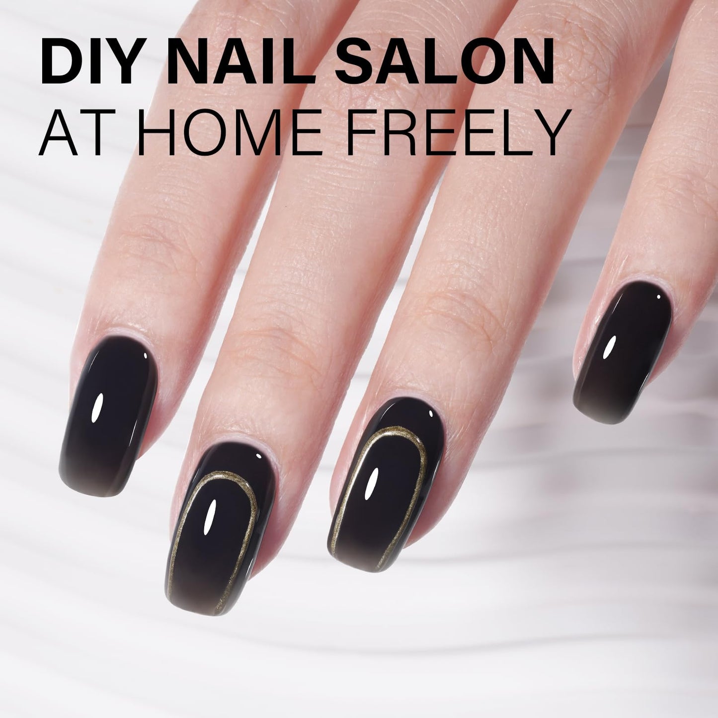 AILLSA Black Jelly Gel Nail Polish Forest Night Translucent Gel Polish Dark Color Sheer Gel Polish Long Lasting Ink Black Halloween Nails Soak Off U V Gel for Nail Art at Home 0.51 Oz GB133
