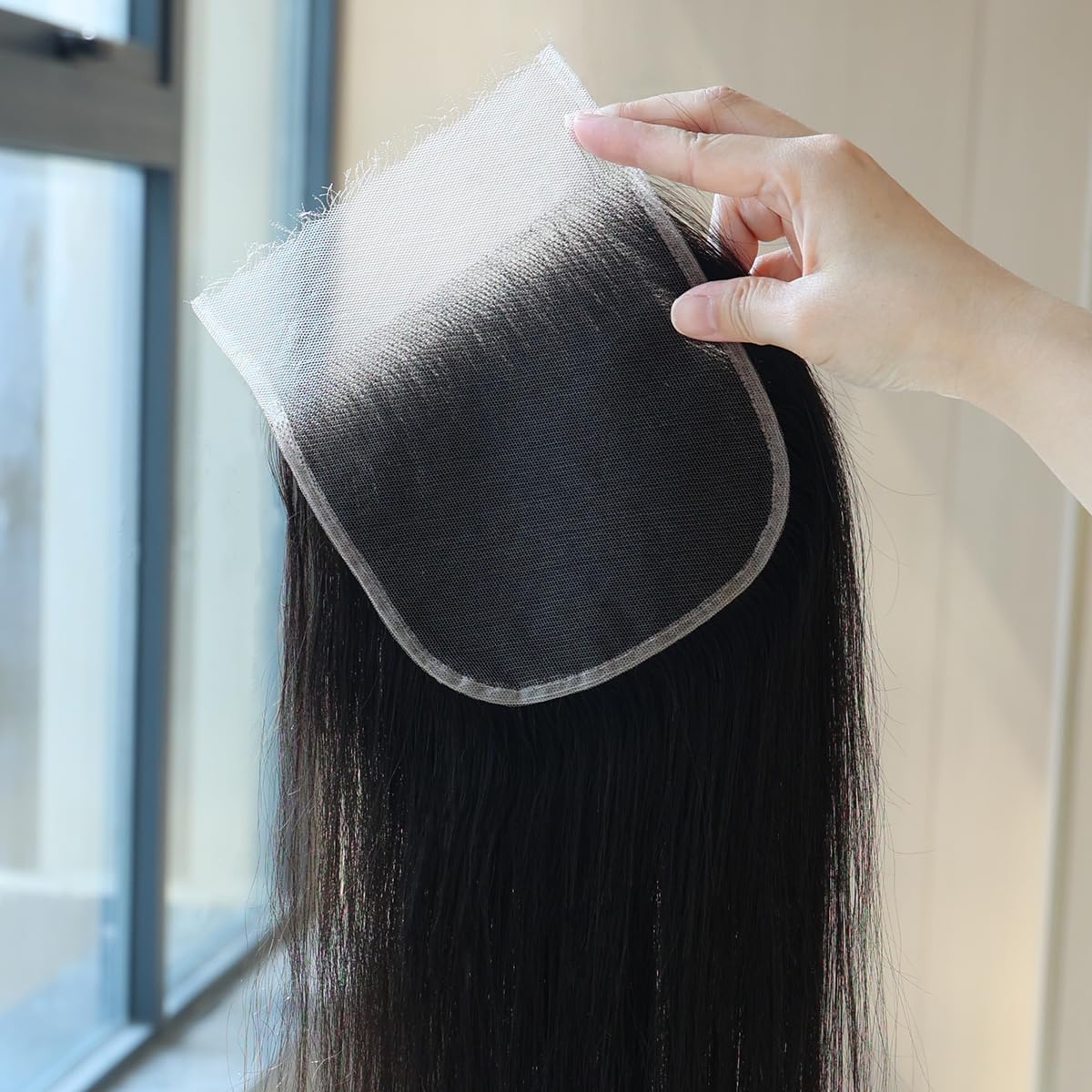 Anknia SKINLIKE 5x5 Real HD Lace Closure Human Hair Straight Invisible HD Lace Closure Single Knots 0.1mm Ultra-thin Pre Plucked Natural Hairline 20 Inch (Natural Black- 5x5 HD Lace Closure, 20 Inch)