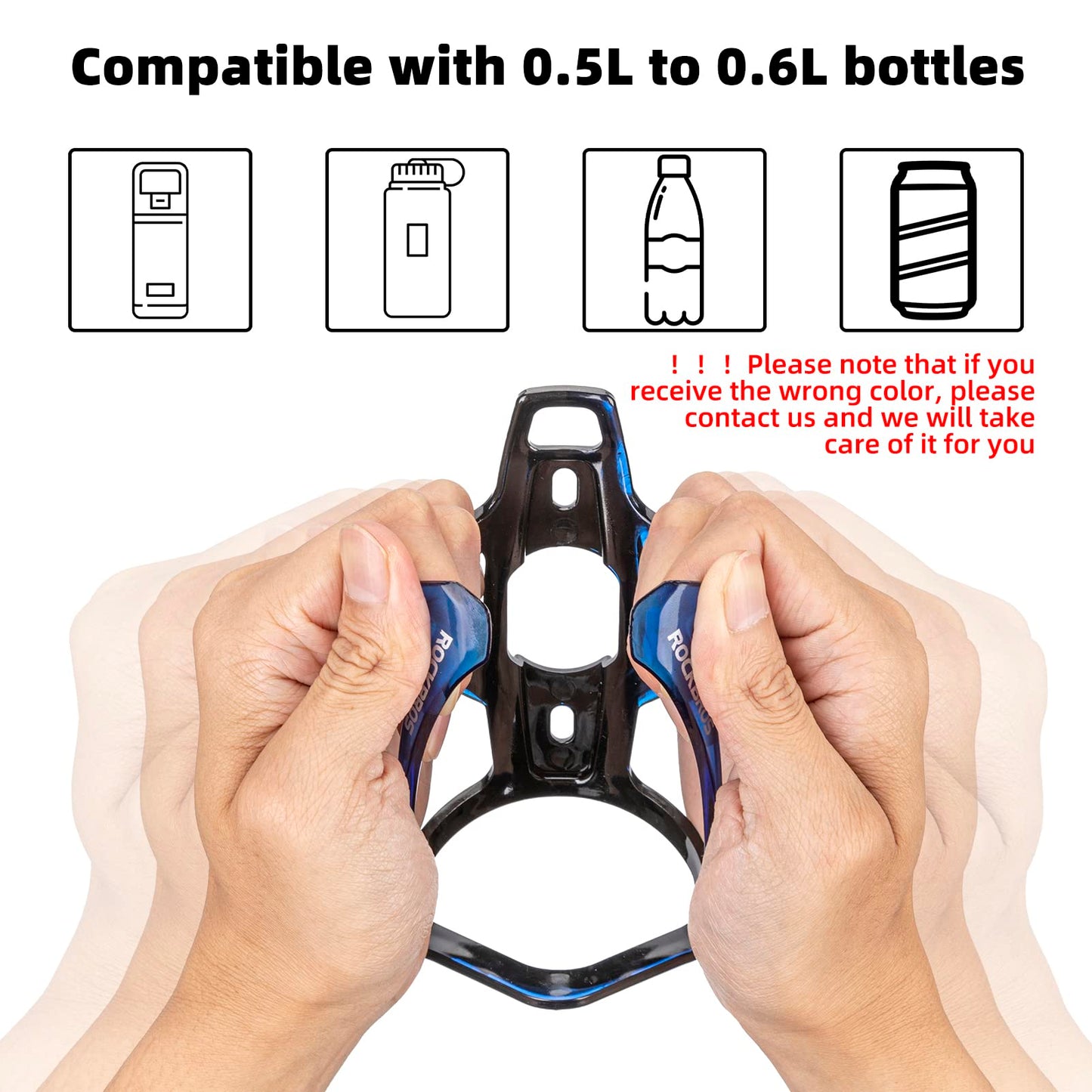 ROCKBROS Bike Water Bottle Holder Ultra-Light Bicycle Bottle Cages with Screws Tool, Universal Bike Cup Holder Rack for Road MTB Bikes…