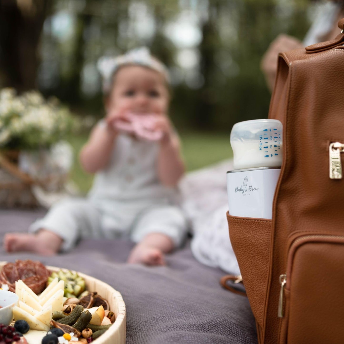Baby’s Brew 3.0 Portable Bottle Warmer Adapter Set, Breastmilk, Formula & Water Warmer, Smart Sensor Technology, Leak-Proof, Travel-Friendly, BPA-Free, | Single Warmer with 4 Adapters