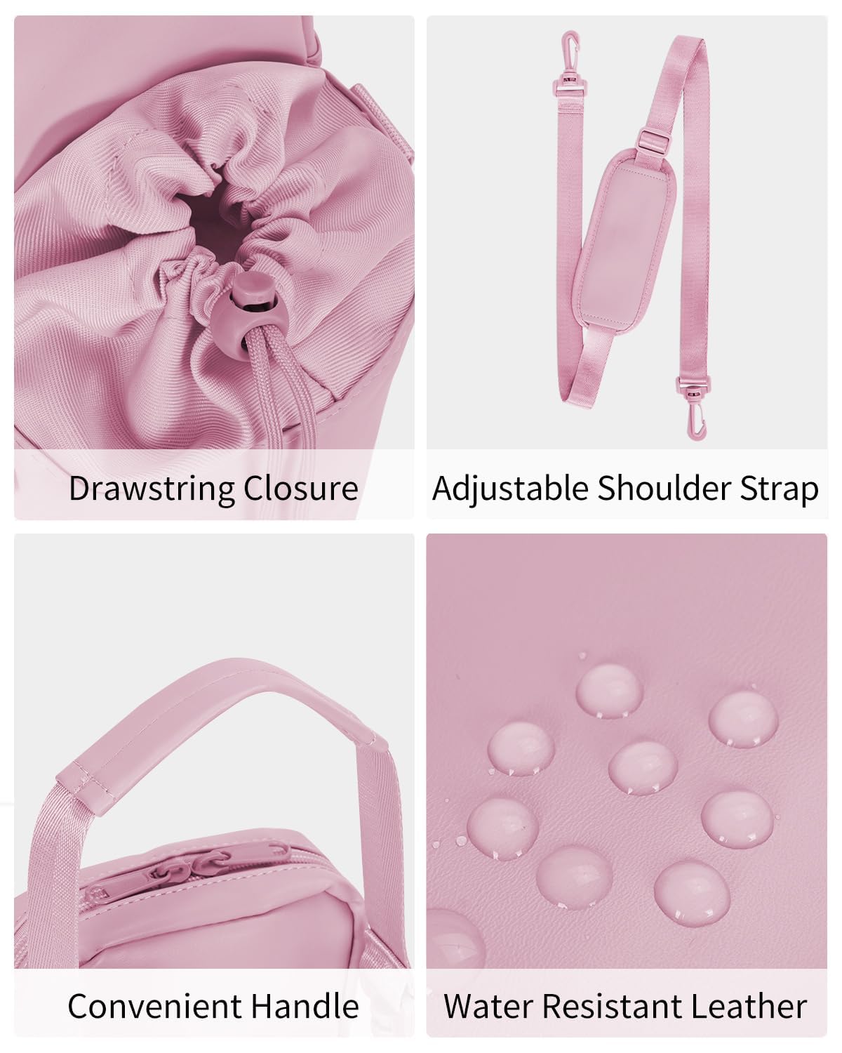 Wandering Nature Water Bottle Holder with Strap 32oz Insulated Water Bottle Carrier Sling Bag with Phone Pocket Water Bottle Pouch for Hiking Walking, Pink(Patent Pending)