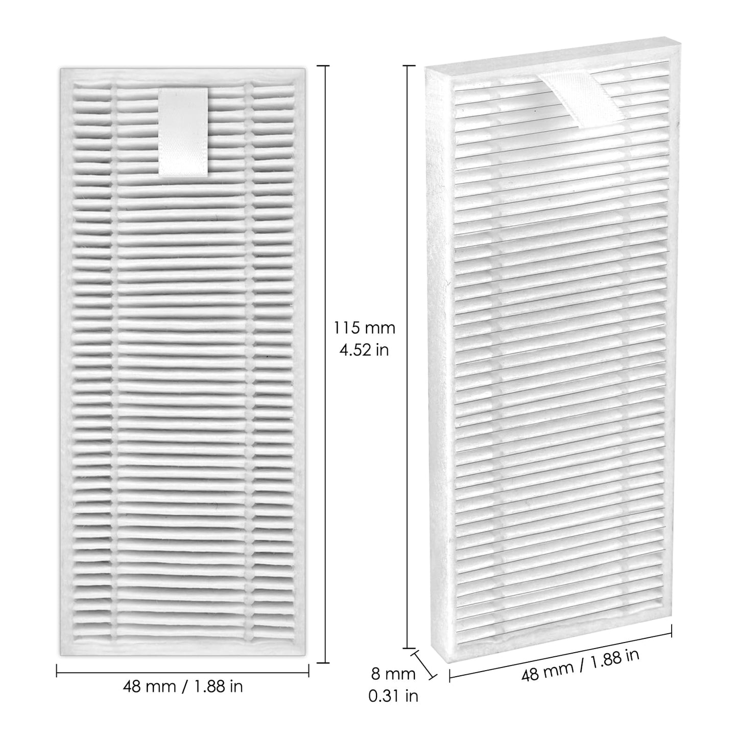 (5 Pack) M310 Replacement HEPA Filters Compatible With Lefant M310 Robot Vacuum Cleaner, Filter Kit, Replacement Parts, Filters Accessories Kit