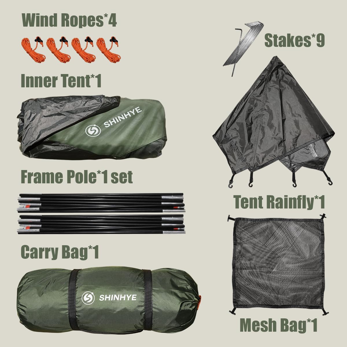 Backpacking Tent for Camping 2 Person Hiking Ultralight Tent for Waterproof Windproof Outdoor Two Doors Tents Easy Quick Setup Lightweight Instant Tents